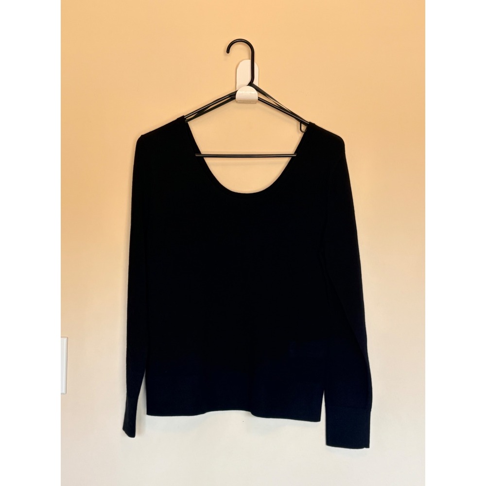 Banana Republic Factory Classic Black 100% Merino Wool Shirt Top Small NEW NWT